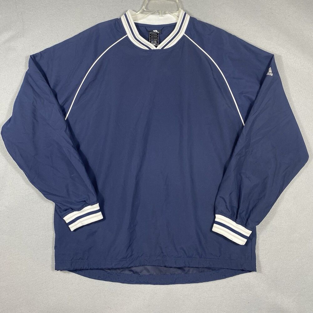 Vintage Adidas Team Large Pullover Lined Windbreaker Jacket Lightweight